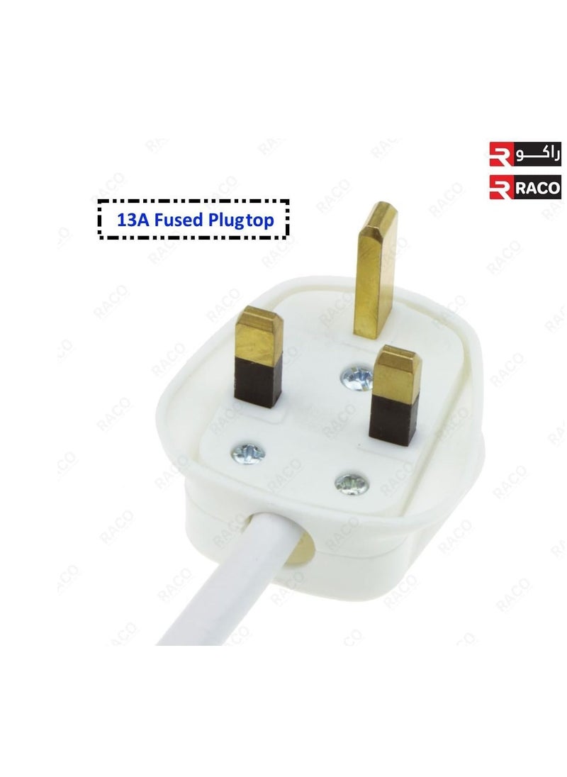RACO RACO Socket Extension Board | Heavy-Duty Cable Power Cord 13A Plug 220-250V Socket | Ideal for Various Indoor and Outdoor Uses (Dual Socket UK)  - Image 4