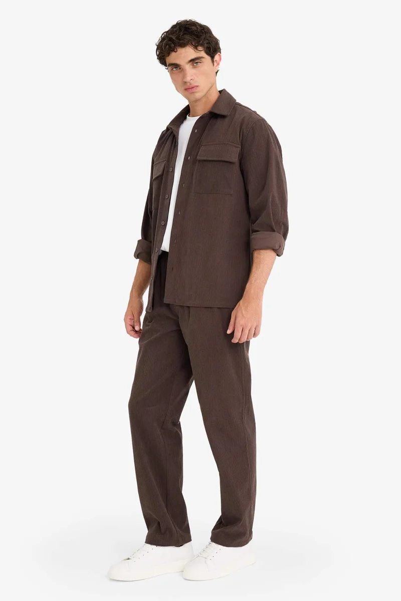 ديفاكتو Wide Leg Corduroy Trousers