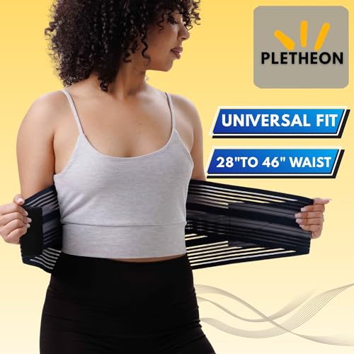 PLETHEON Lumbo Sacral Lumbar Support Belt Blue for Men & Women | Lower Back Stabilizer & Waist Support | Fit From 30 to 46 Inch Waist - Image 2