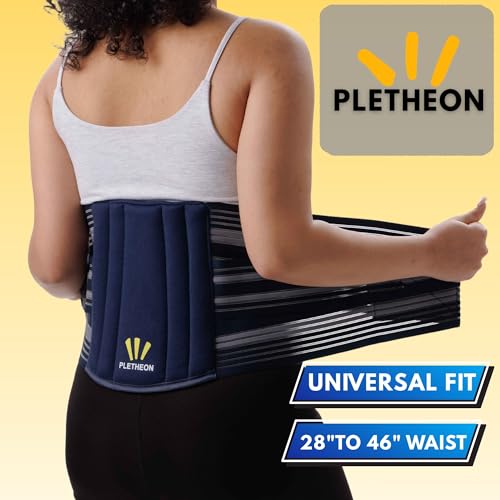 PLETHEON Lumbo Sacral Lumbar Support Belt Blue for Men & Women | Lower Back Stabilizer & Waist Support | Fit From 30 to 46 Inch Waist - Image 5