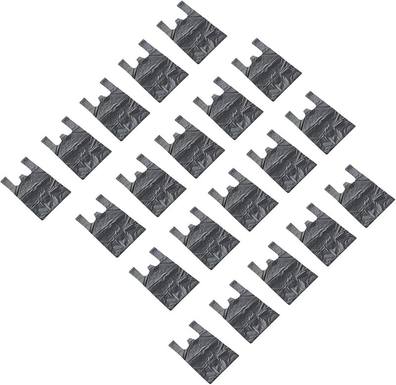 200 قطعة من أكياس القمامة الصغيرة القابلة للتخلص للسيارة باللون الأسود مقاس 18 × 26 سم للنفايات أثناء السفر بالمركبة - Image 1