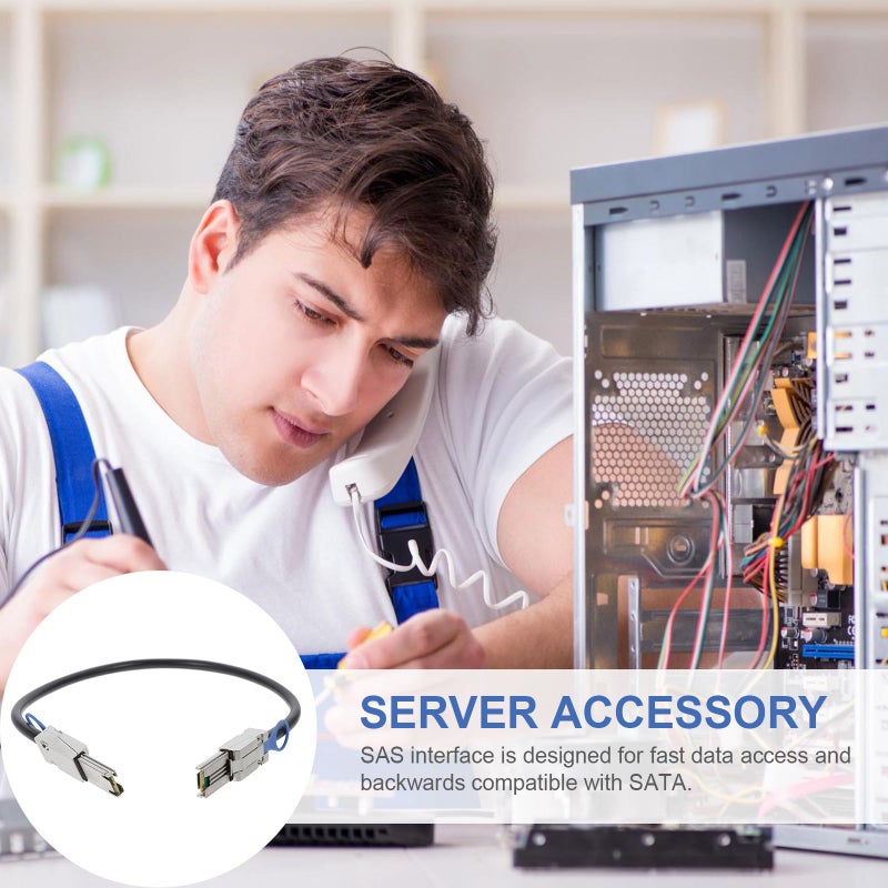 SFF 8088 Mini SAS 26 Pin Internal Server Storage Data Cable 0 5 Meter - Image 4