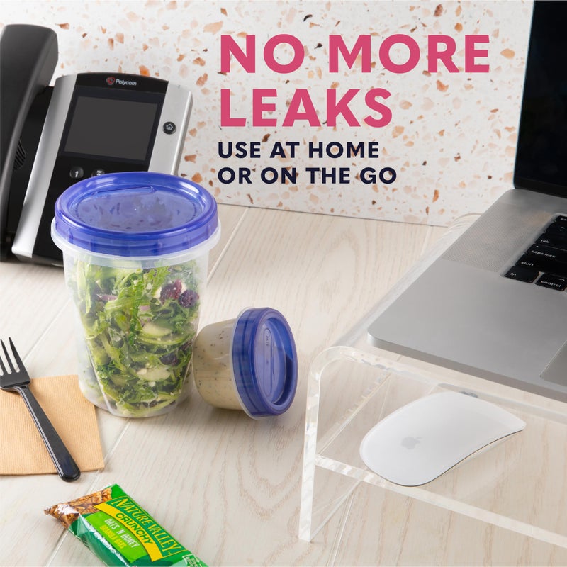 XpressPak Plastic Food Deli Containers With Twist Top Lids - (32 Oz) - [3 Pack] - Soup & Food Storage Containers Takeout To Go - Airtight Plastic Containers - Microwave, Freezer & Dishwasher Safe BPA-Free - Image 4
