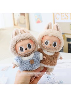 Generic 17cm Rab Cloth Pendant Clothes Labubu Blind Box Keychain Vinyl Doll Casual Suit Doll Clothes-Specifications:Suitable For The First And Second Generation (excluding Baby)-Color:White Smiling Sweater (doll Not Included)  - Image 4