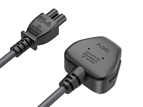 Cable Leader CableLeader 6ft 18 AWG England Notebook Power Cord with 2.5 A Fuse, IEC-320-C5 to UK Plug BS1363 UL Listed - Image 2