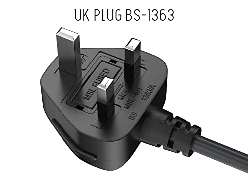 Cable Leader CableLeader 6ft 18 AWG England Notebook Power Cord with 2.5 A Fuse, IEC-320-C5 to UK Plug BS1363 UL Listed - Image 4