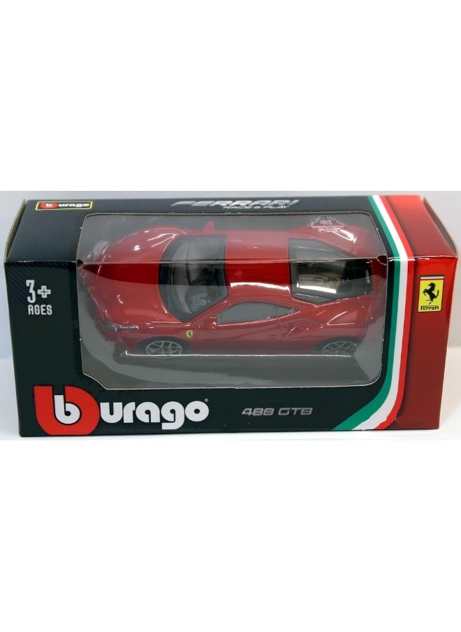 Bburago Bburago - Ferrari 488 GTB Car Model - Red - 56100  - Image 3