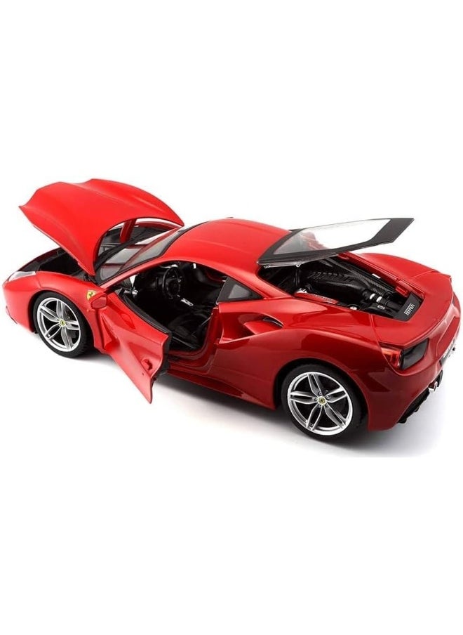 Bburago Bburago - Ferrari 488 GTB Car Model - Red - 56100  - Image 2