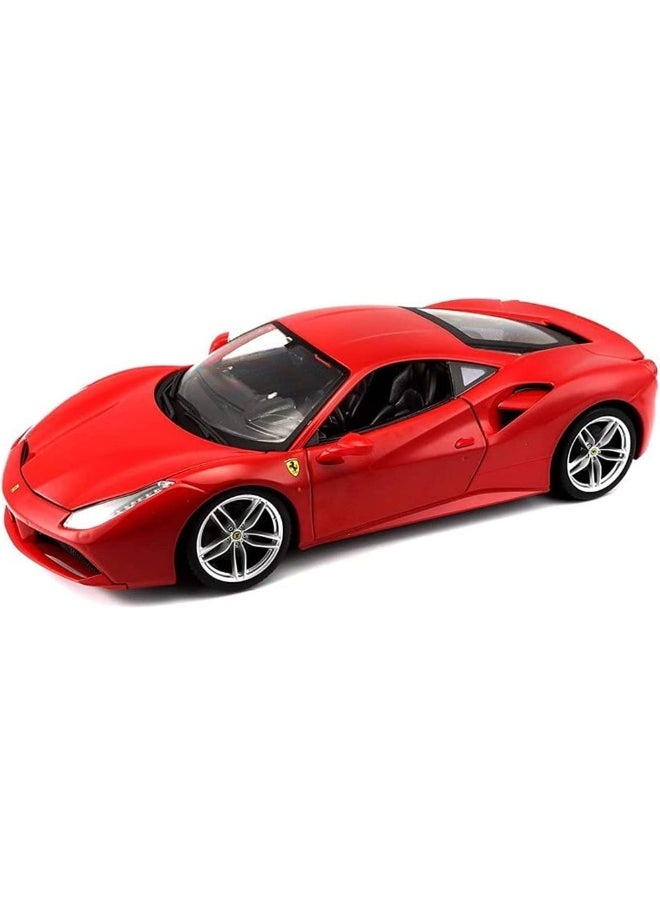 Bburago Bburago - Ferrari 488 GTB Car Model - Red - 56100  - Image 1
