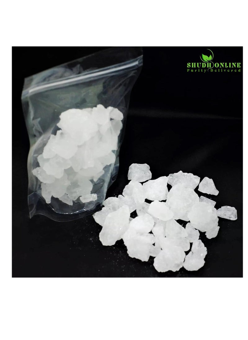 Shudh Online Alum Stone Organic for Face (3.5 oz - 0.2 lb) Piedra de Alumbre Para Lavado Intimo - Natural Fitkari Stone for Shaving - Phitkari Alum Crystal Rocks | Potassium Alum (100g)  - Image 2