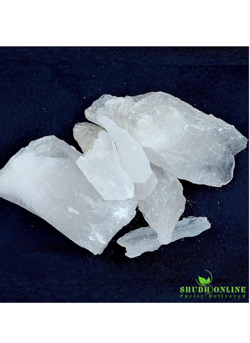 Shudh Online Alum Stone Organic for Face (3.5 oz - 0.2 lb) Piedra de Alumbre Para Lavado Intimo - Natural Fitkari Stone for Shaving - Phitkari Alum Crystal Rocks | Potassium Alum (100g)  - Image 3
