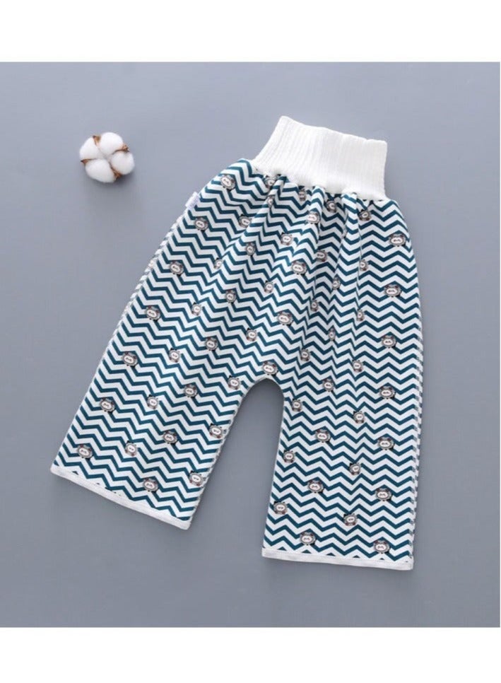 Toddler Training Waterproof Diaper Pants For Babies, Unisex, For Baby Girls And Boys, Washable Diapers, Dark Blue - Image 1