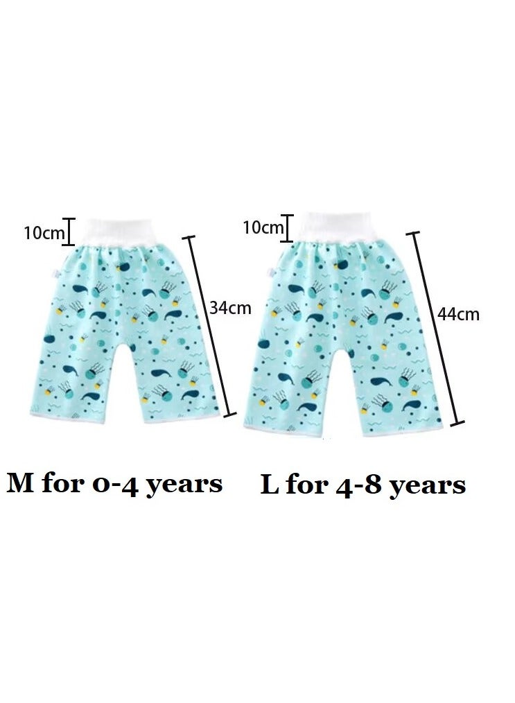 Toddler Training Waterproof Diaper Pants For Babies, Unisex, For Baby Girls And Boys, Washable Diapers, Dark Blue - Image 5
