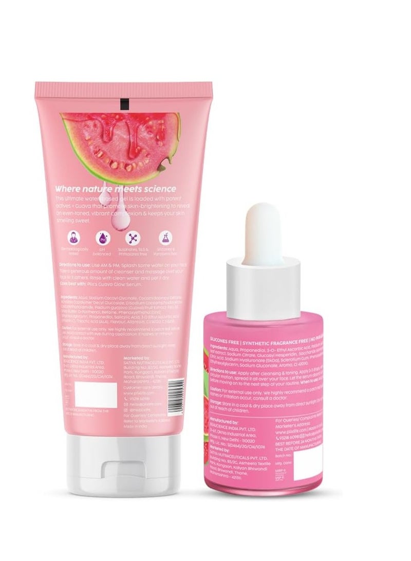 PLIX THE PLANT FIX The Plant Fix Plix Vitamin C Guava Combo, Juicy Cleanser 100ml and Face Serum 20 ml For Skin Brightening, With Pro Vitamin B5 For Moisturization & Alpha Lipoic Acid, Pentavitin Skincare Regimen - Image 2