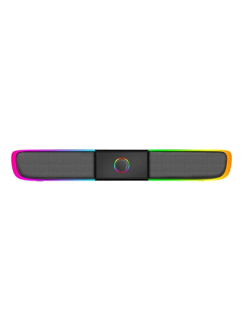 XTRIKE ME SK600 Stereo Sound bar RGB Gaming Speakers - Total Power Output 6W - Touch control for backlight - RGB effects with 3 modes - Easy accessible volume knob - Image 1
