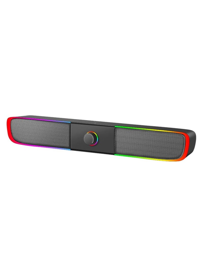 XTRIKE ME SK600 Stereo Sound bar RGB Gaming Speakers - Total Power Output 6W - Touch control for backlight - RGB effects with 3 modes - Easy accessible volume knob - Image 3