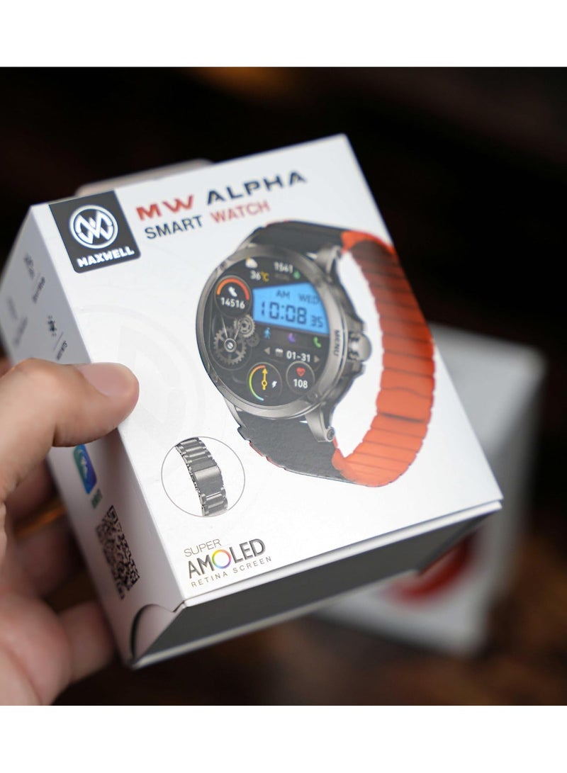Maxwell MW Alpha Smart Watch, 40 Days Standby Time - Black - Image 2