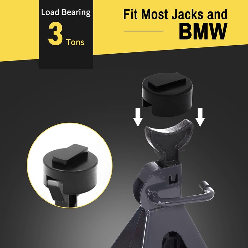 ZOSANY 4PCS Pinch Weld Jack Pad, Floor Jack Pad Adapter for BMW and Mini, BMW Jack Pad Adapter Slotted Frame Rail Pinch welds Protector for Floor Jack, Puck BMW Jack Stand Adapter with Storage Bag - Image 5