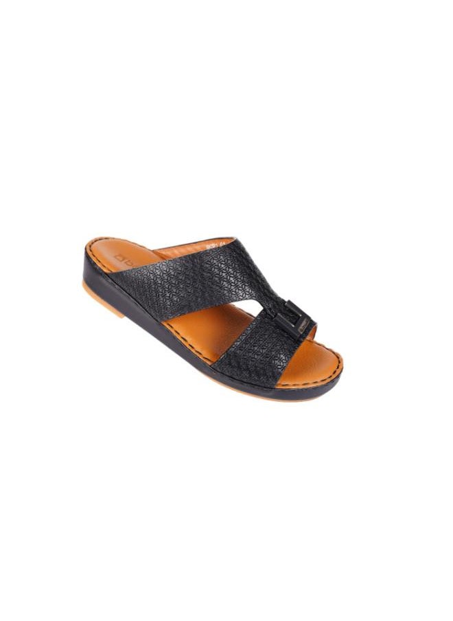 barjeel uno 008-3584  Barjeel Uno Boys Arabic Sandals BBSP1-01A Black  - Image 2