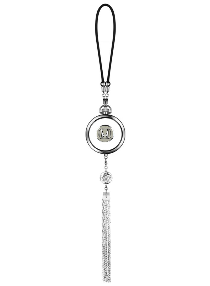 HONDA Car Logo Mirror Hanging Pendant High Quality Alloy Glass Mirror Desgin Pendant - Image 1