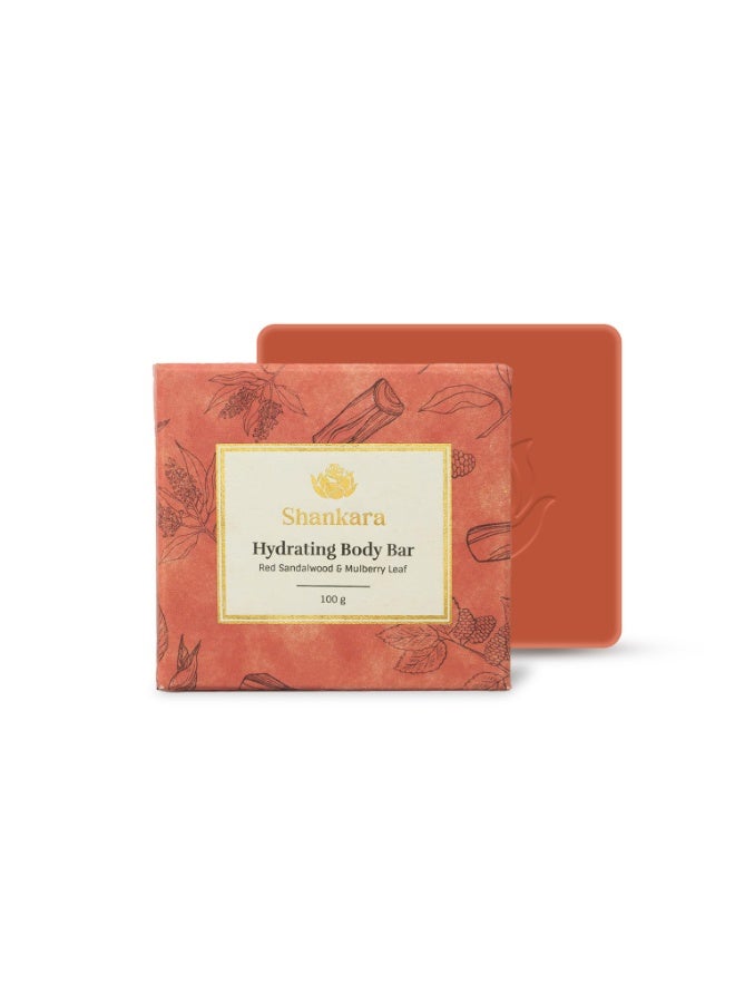 Shankara Hydrating Body Bar – Red Sandalwood & Mulberry Leaf | Natural pH-Balanced Soap Bar for Face and Body | Plant-Based, Cruelty-Free | 100g - Image 1
