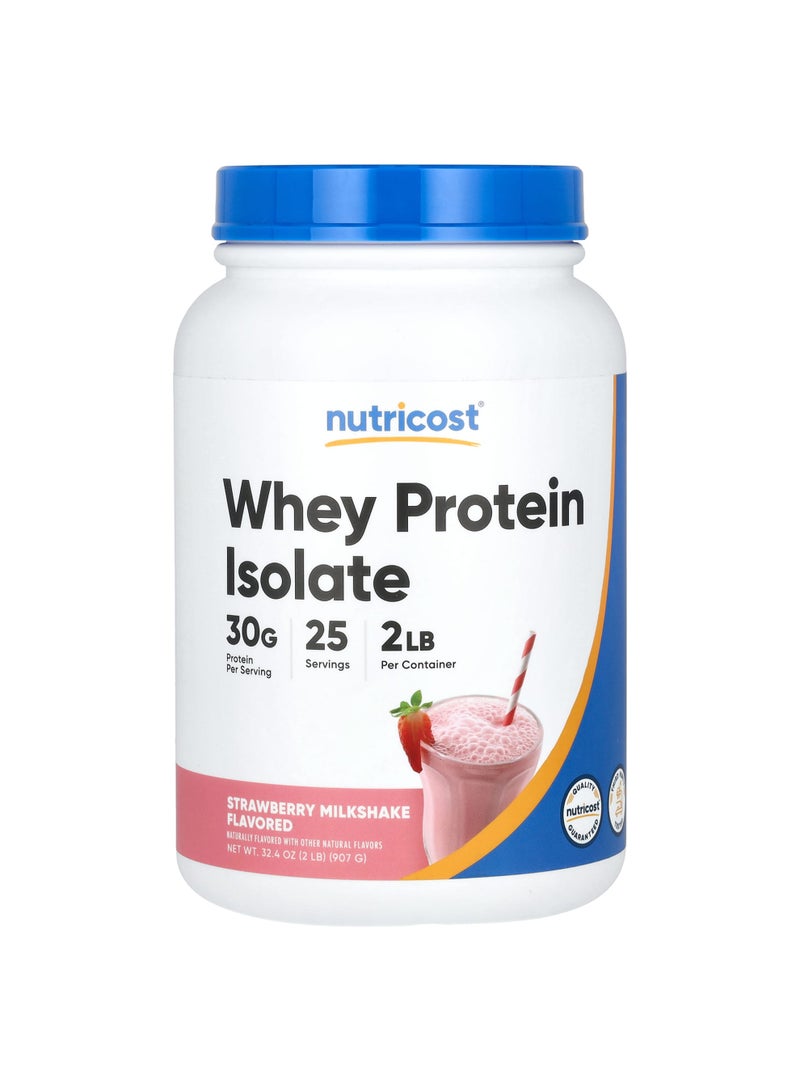 Nutricost Whey Protein Isolate, Strawberry Milkshake, 2 lb (907 g)