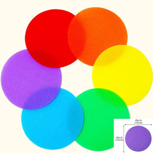 WELSTIK Spot Markers Carpet Markers for Classroom, 4" Rug Circles Marker Dots for Preschool, Kindergarten, and Elementary Teachers,9 Colors (36 Pack) - Image 4