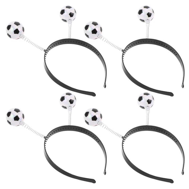4pcs Soccer Headbands For Girls: Soccer Theme Headbands For Party Decorations - Cute Football Hair Accessories For Women - Image 5