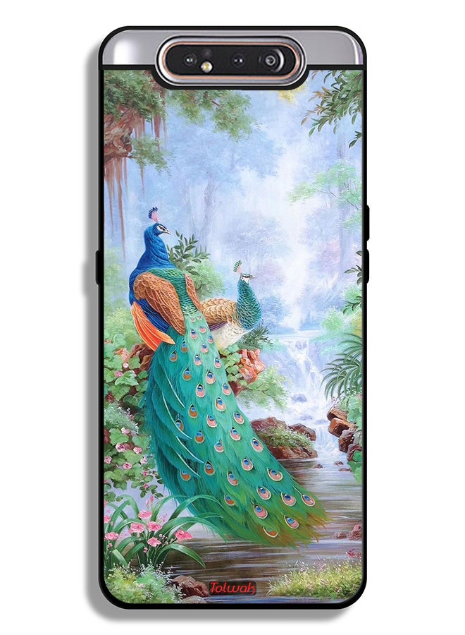 Tolwak Samsung Galaxy A80 Protective Case Cover Peacocks - Image 1