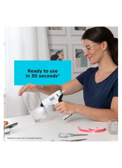 BLACK+DECKER Cordless Glue Gun, 3.6V, Quick HeatIng In 30 Seconds, Up to 25 MInutes Runtime, Non-Slip HAndle, Self-StAndIng Base, I, 7mm Glue Stick & Type-C USB ChargIng  - Image 4