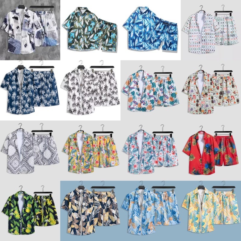 Hainan Suit Island Clothing Beach Style Floral Shirt Men And Women Couple Wear Vacation Travel Relaxed Short-Sleeved Malaysia - Image 2