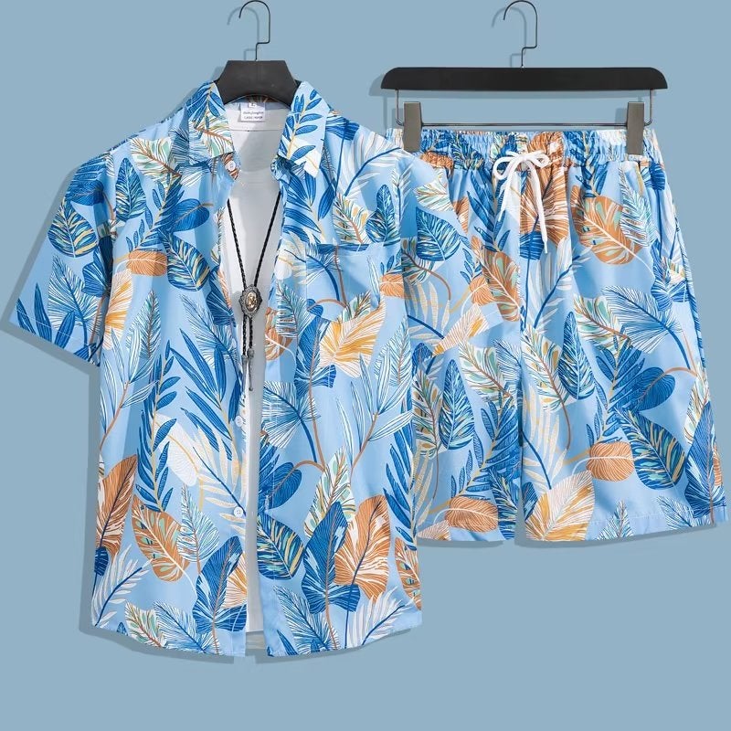 Hainan Suit Island Clothing Beach Style Floral Shirt Men And Women Couple Wear Vacation Travel Relaxed Short-Sleeved Malaysia - Image 1