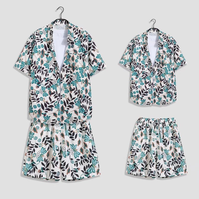 Hainan Suit Island Clothing Beach Style Floral Shirt Men And Women Couple Wear Vacation Travel Relaxed Short-Sleeved Malaysia - Image 3