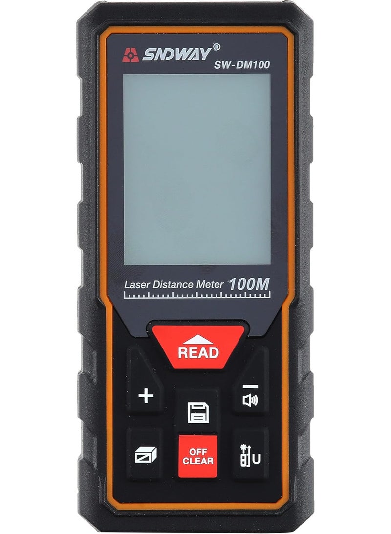إس إن دي واي جهاز قياس المسافة بالليزر 100 متر من سندواي SW-DM100  - اسود/ برتقالي - Image 1