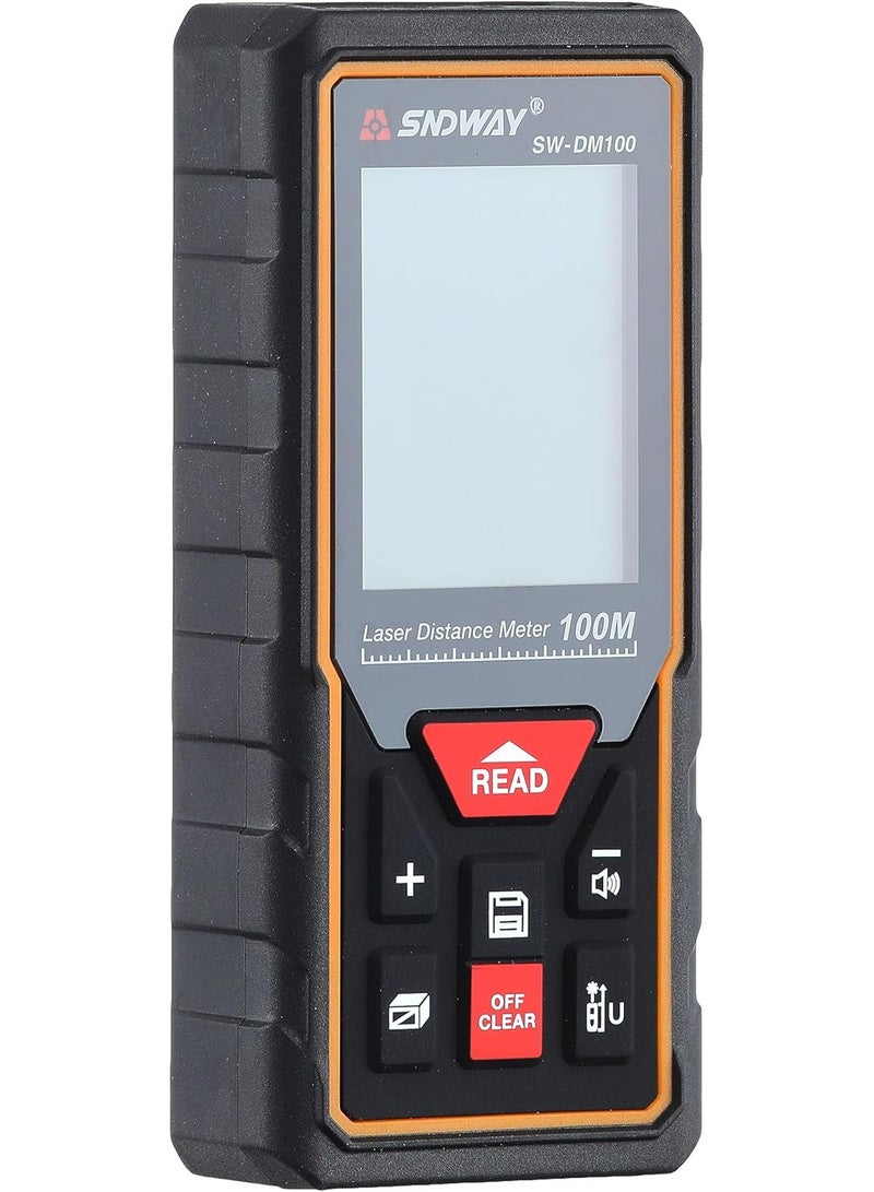 إس إن دي واي جهاز قياس المسافة بالليزر 100 متر من سندواي SW-DM100  - اسود/ برتقالي - Image 2