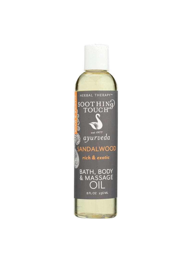 Soothing Touch - Soothing Touch W67366S Bath and Body Oil Sandalwood 8Ounce - Image 1