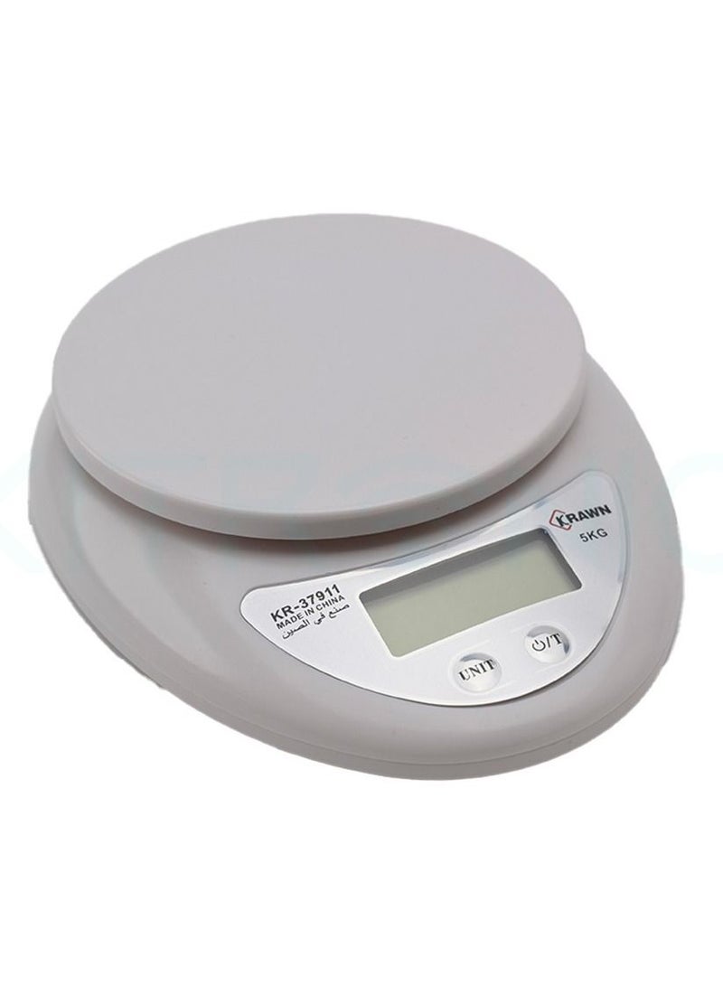 كراون كرون. ميزان رقمي 5 كيلو ابيض مع شاشة رقمية ، حجم صغير ، مسطح ، سهل الاستخدام ، يوفر قياسات دقيقة للمنتخبات من الصورة النموذجية - Image 2