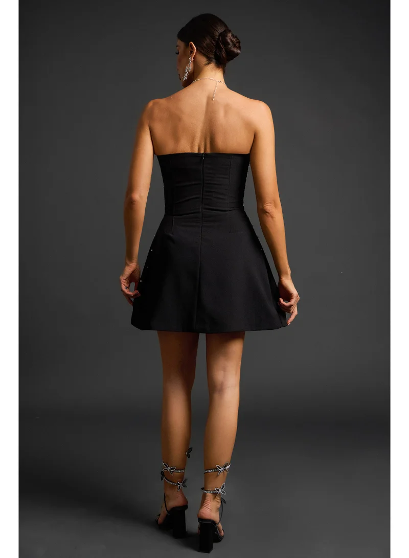 Bella Barnett Mavis Strapless Diamond Mini Dress