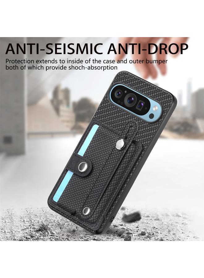 اس-توب جراب لهاتف Google Pixel 9 مع سوار معصم ومحفظة بطاقات وغطاء خلفي وحافظة هاتف مع سكين أداة - Image 3