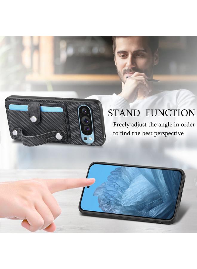 اس-توب جراب لهاتف Google Pixel 9 مع سوار معصم ومحفظة بطاقات وغطاء خلفي وحافظة هاتف مع سكين أداة - Image 4