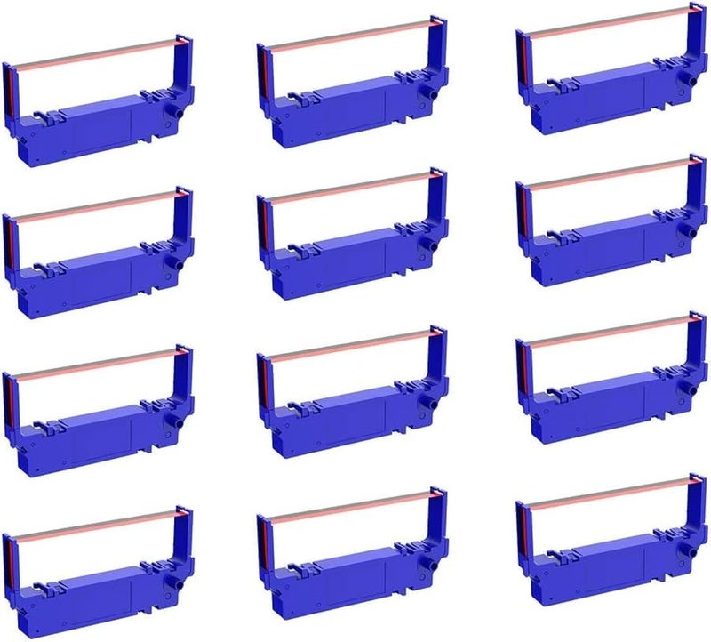 Bigger Compatible Ribbon Replacement for SP700 Printer Ribbon BR Replacement for Star SP700BR RC700BR SP712 SP742 Ink Ribbon Black and Red 12Pack