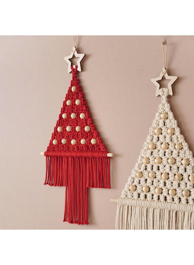Bluejw New Christmas Decoration Handmade Woven Tapestries Christmas Tree Pendant Handmade DIY Woven Christmas Tree Material Bag  - Image 5