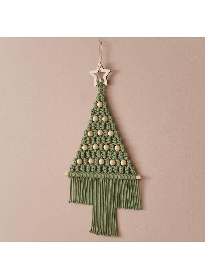 Bluejw New Christmas Decoration Handmade Woven Tapestries Christmas Tree Pendant Handmade DIY Woven Christmas Tree Material Bag  - Image 4