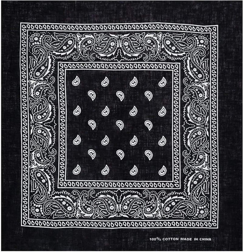 Boolavard 1s, 6s, 9s or 12 Pack Cowboy Bandanas Bandana with Original Paisley Pattern - Image 2