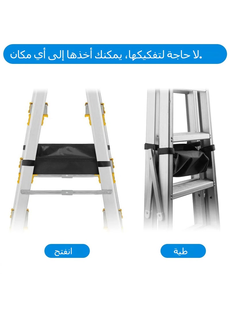 عام حقيبة تعليق تخزين سلم مثلثي، حقيبة تعليق تخزين ملحقات الحديدية، حقيبة أدوات السلم. أبعادها 26×26 سم. - Image 4