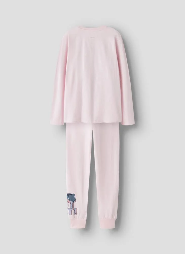 Name It  Kids Stitch T-Shirt And Pants Night Set for Women | Best Price UAE