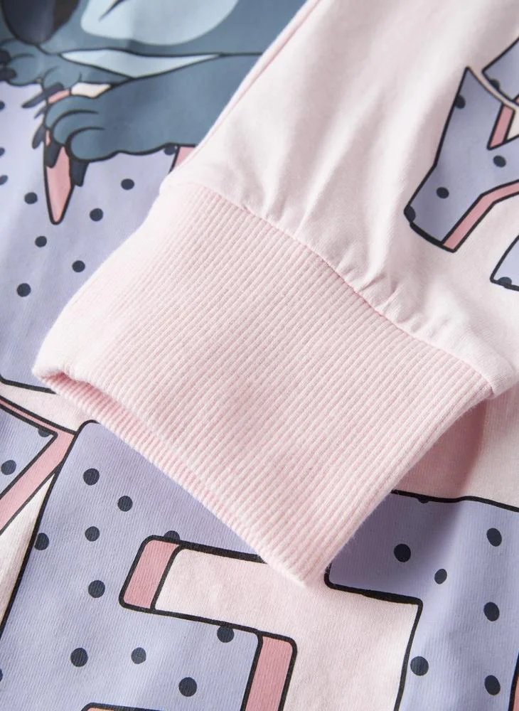 Name It  Kids Stitch T-Shirt And Pants Night Set for Women | Best Price UAE