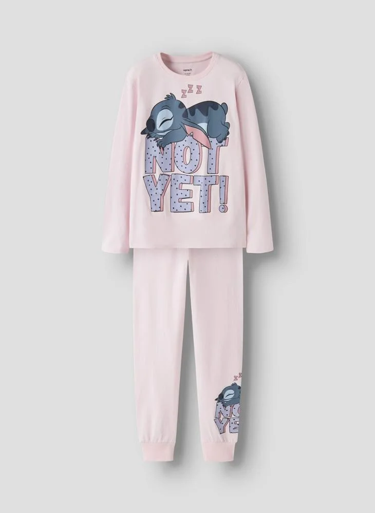 Name It Kids Stitch T-Shirt And Pants Night Set