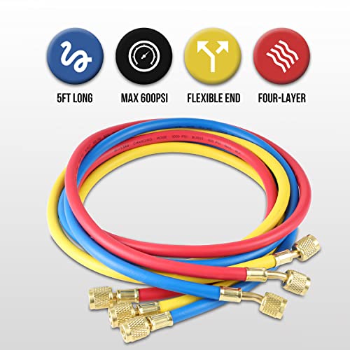 Lichamp HVAC R410a Gauges with Liquid Vaporizer, Vapor Charging Manifold Gauge Set for 410A R404a R22 R32, R41013 - Image 5