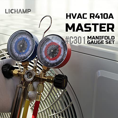 Lichamp HVAC R410a Gauges with Liquid Vaporizer, Vapor Charging Manifold Gauge Set for 410A R404a R22 R32, R41013 - Image 2